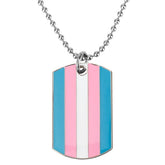 Transgender Pride Tag Necklace
